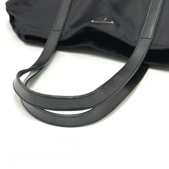 PRADA Triangular plate bag shawl Tote Bag Nylon Black - Picture 6 of 15